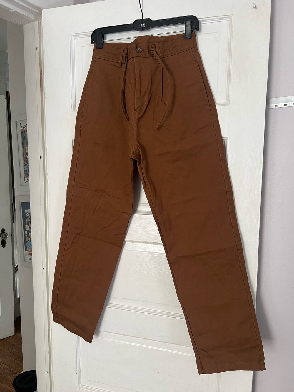 Zara Men's Chino Trousers in Burnt Brown
